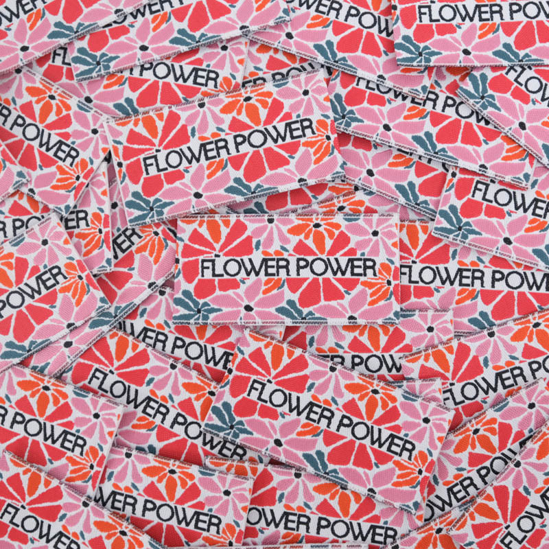 Etiquette à coudre Flower Power - Maison Klem